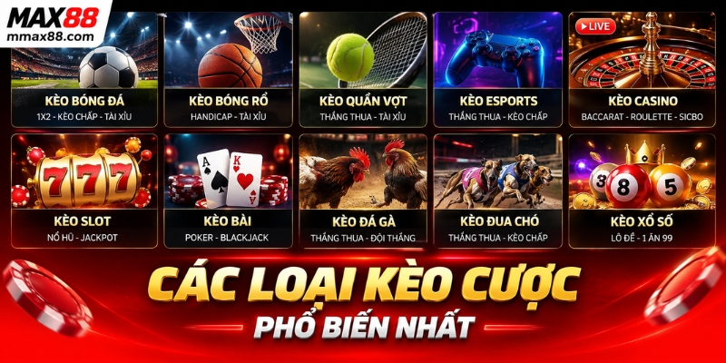 Các loại kèo cược phổ biến nhất