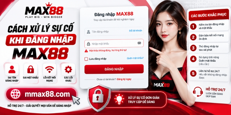 Cách xử lý sự cố khi đăng nhập MAX88