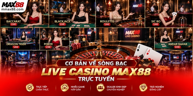 Cơ bản về sòng bạc Live casino MAX88 trực tuyến