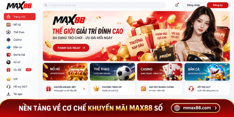 Nền tảng về cơ chế khuyến mãi Max88 số